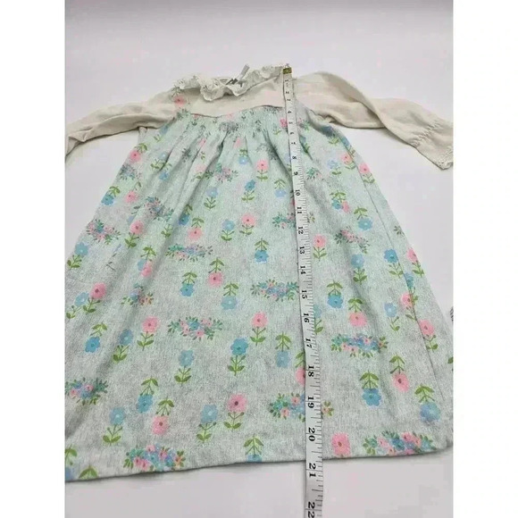 Vtg Baby Girl Blue Lot 0-2 yr One Piece Sleepers & Dress with Checkered Bonnet - Picture 14 of 16